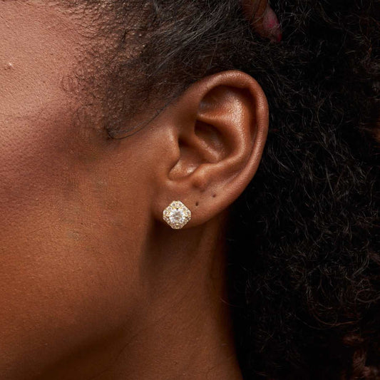 GLD Micro Clustered Diamond Earrings