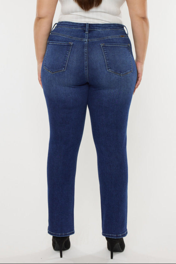 Alannah Essentials High Rise Slim Straight Leg Jeans (Plus Size)