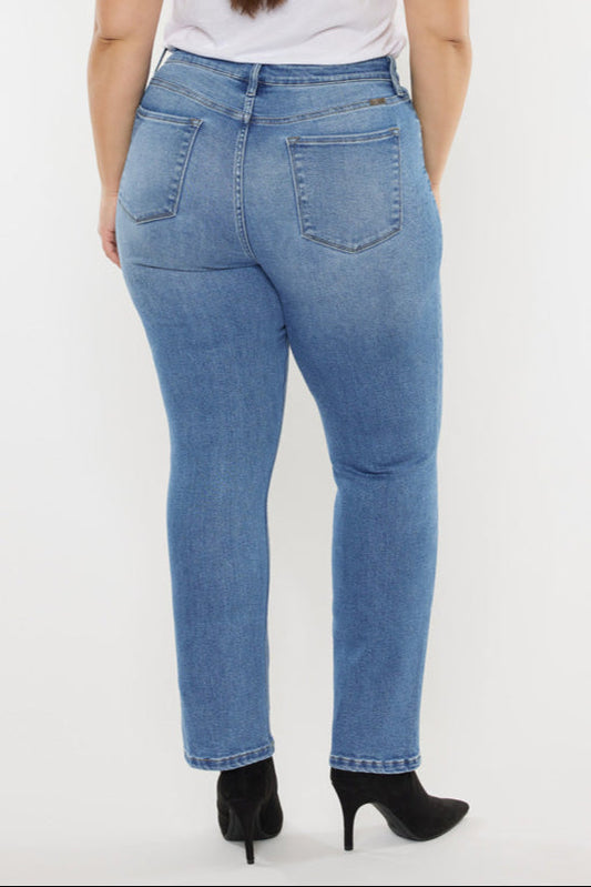 Alannah Essentials High Rise Slim Straight Leg Jeans (Plus Size)
