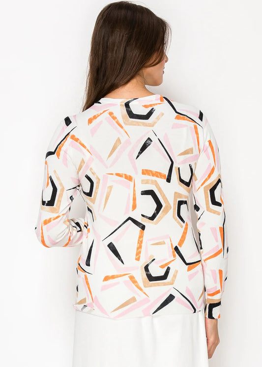 Geometric Brushstroke Sweater