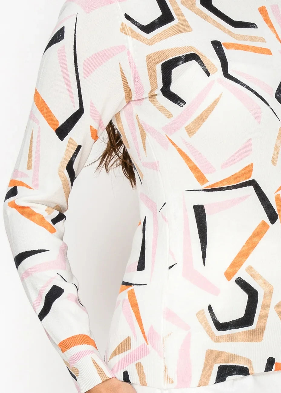 Geometric Brushstroke Sweater