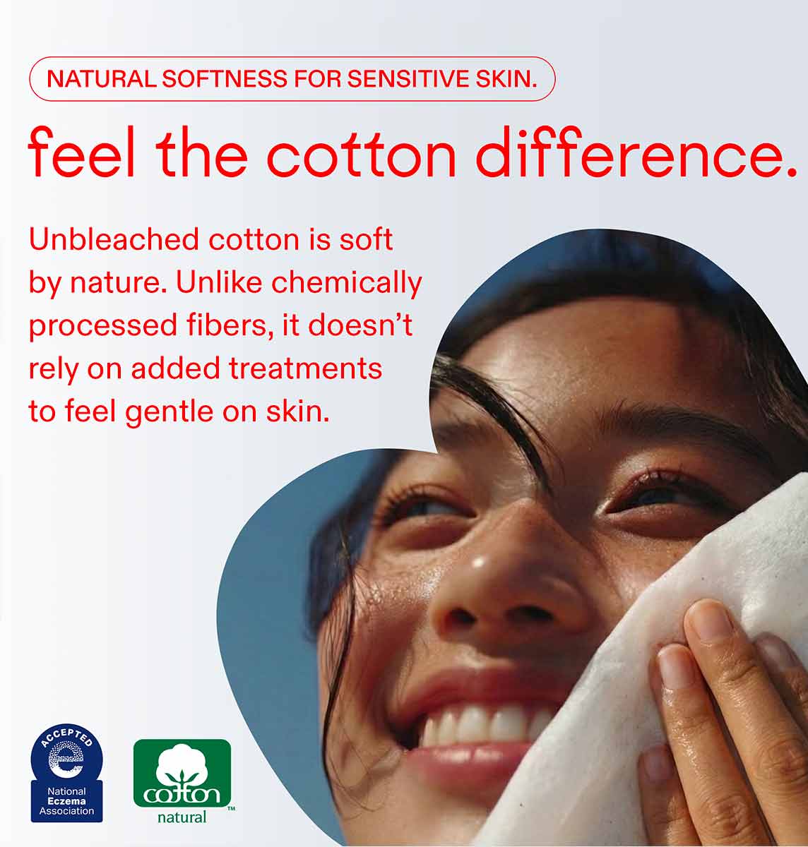 100% Cotton Face and Body Cleansing Wipe for Sensitive Skin (10 Individually Wrapped)