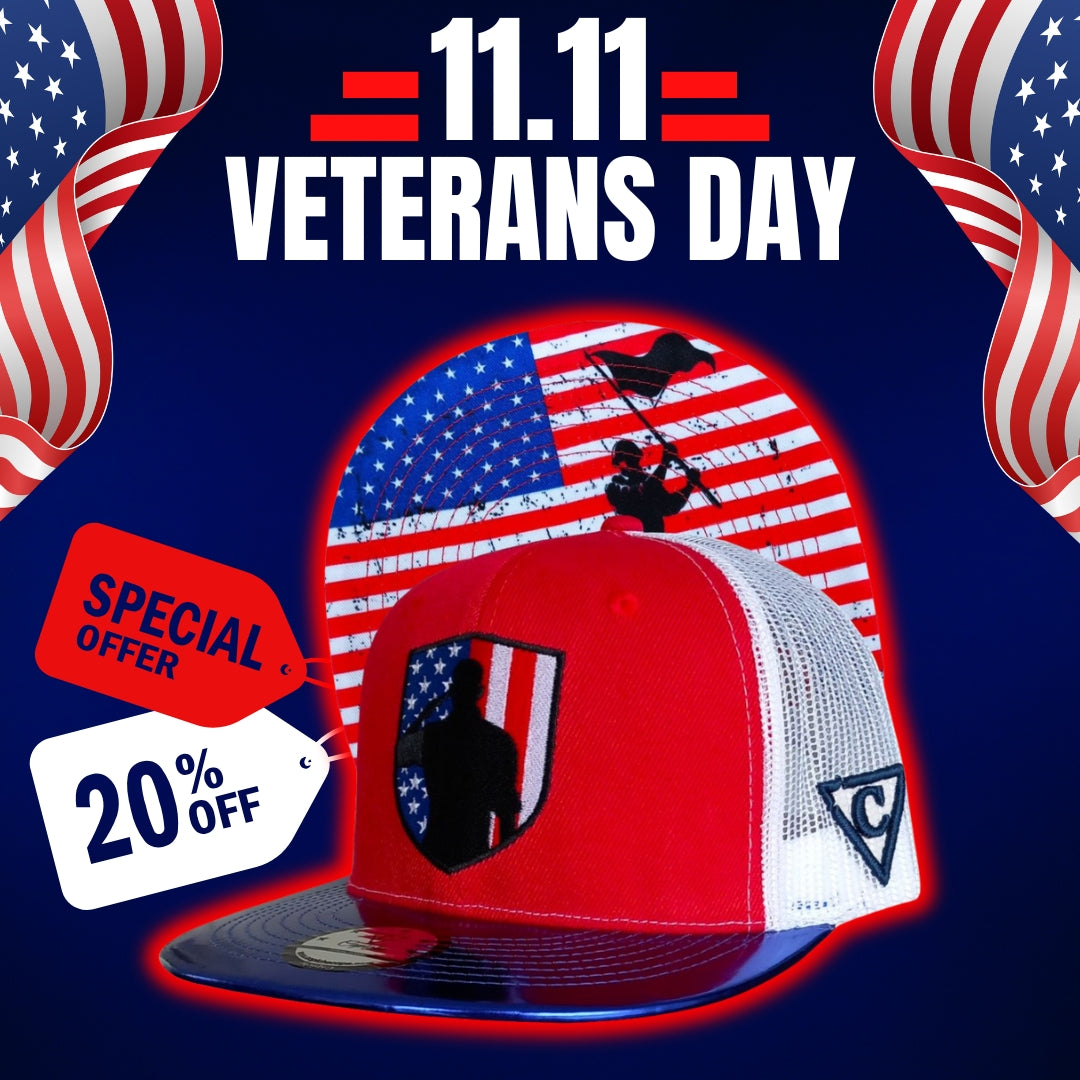 4th of July Trucker Snapback - Red/Blue Metallic