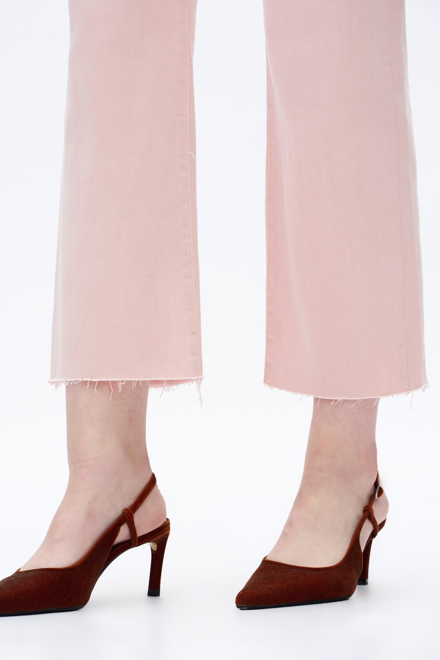 Pink High Rise Straight Jeans