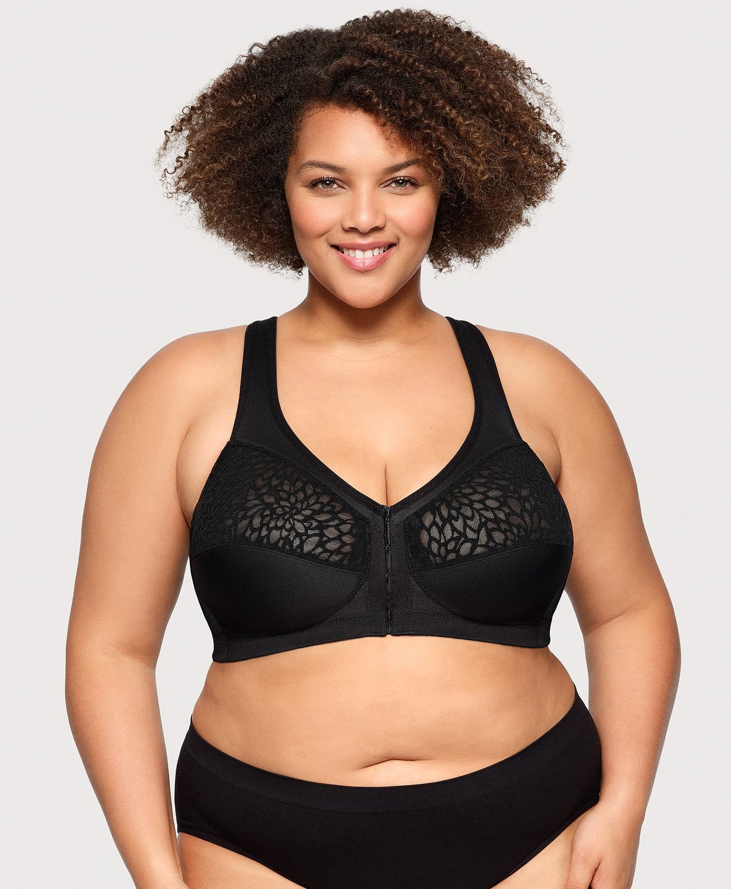 MagicLift Front-Closure Racerback Bra Black
