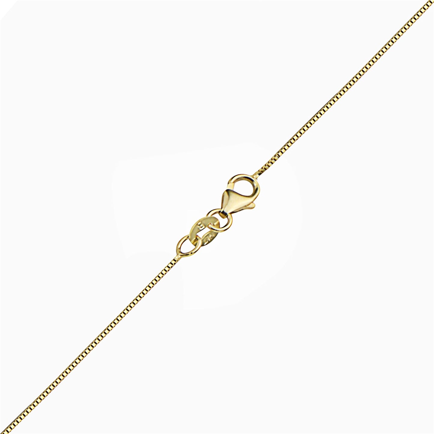 14K GOLD DAINTY BOX CHAIN NECKLACE