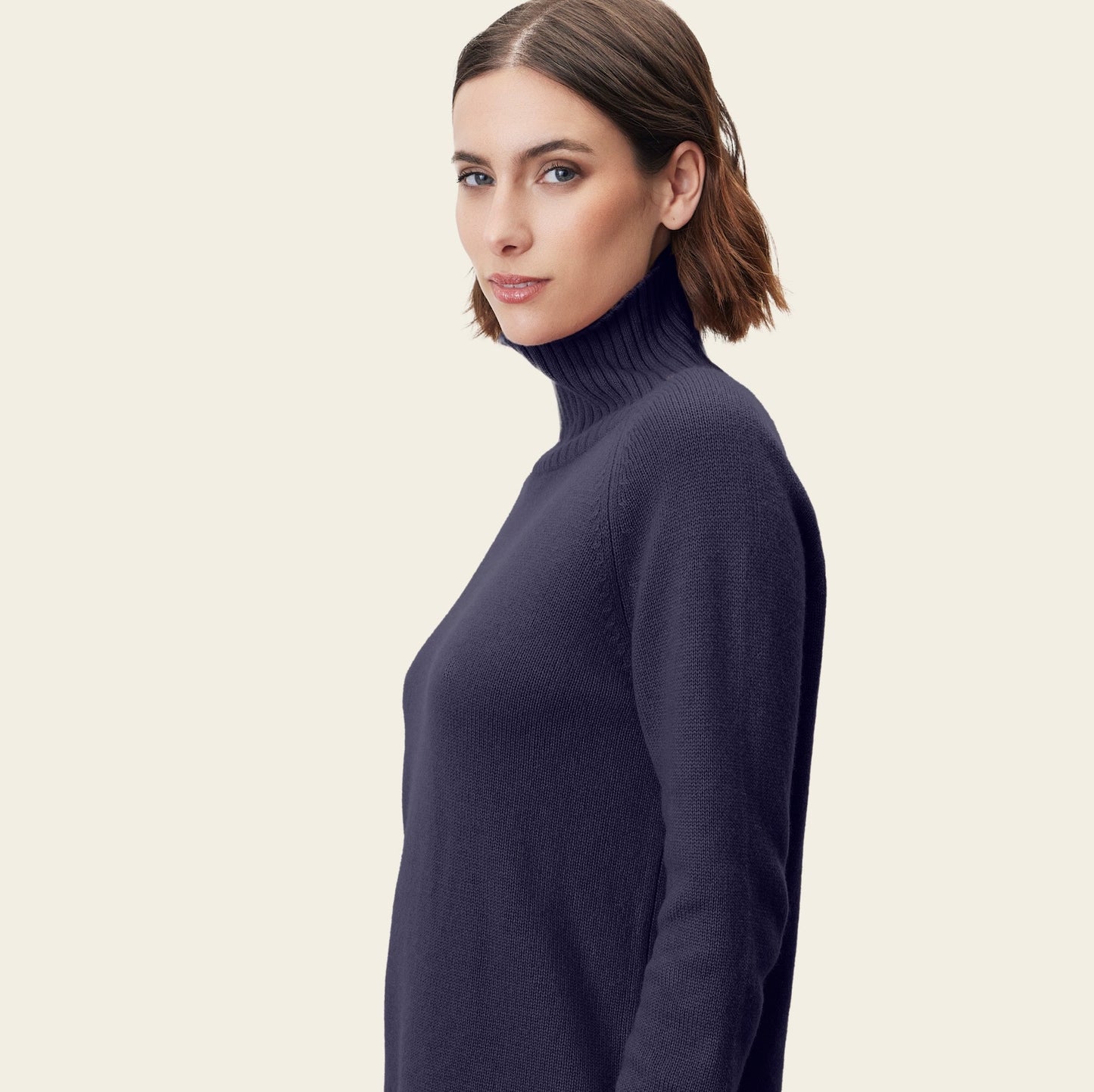 Emma Cashmere Relaxed Turtleneck Sweater