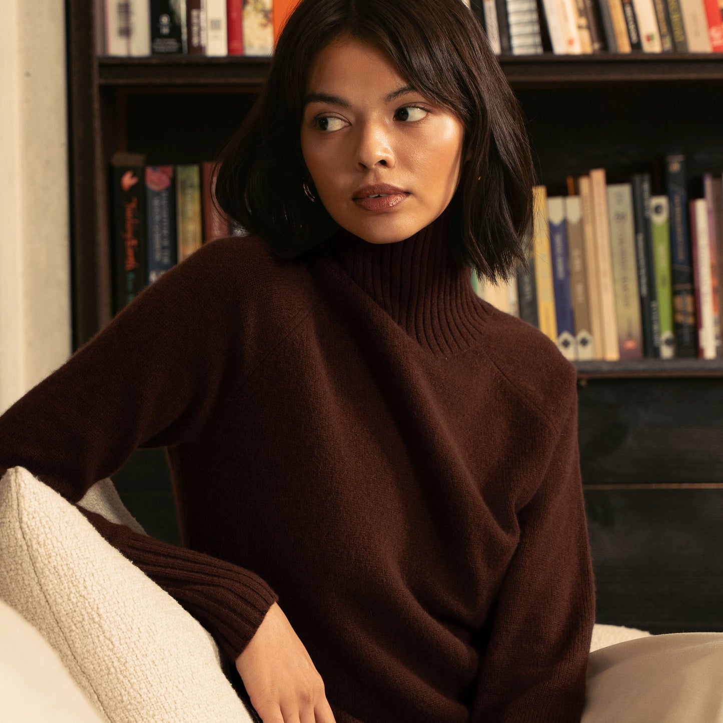 Emma Cashmere Relaxed Turtleneck Sweater