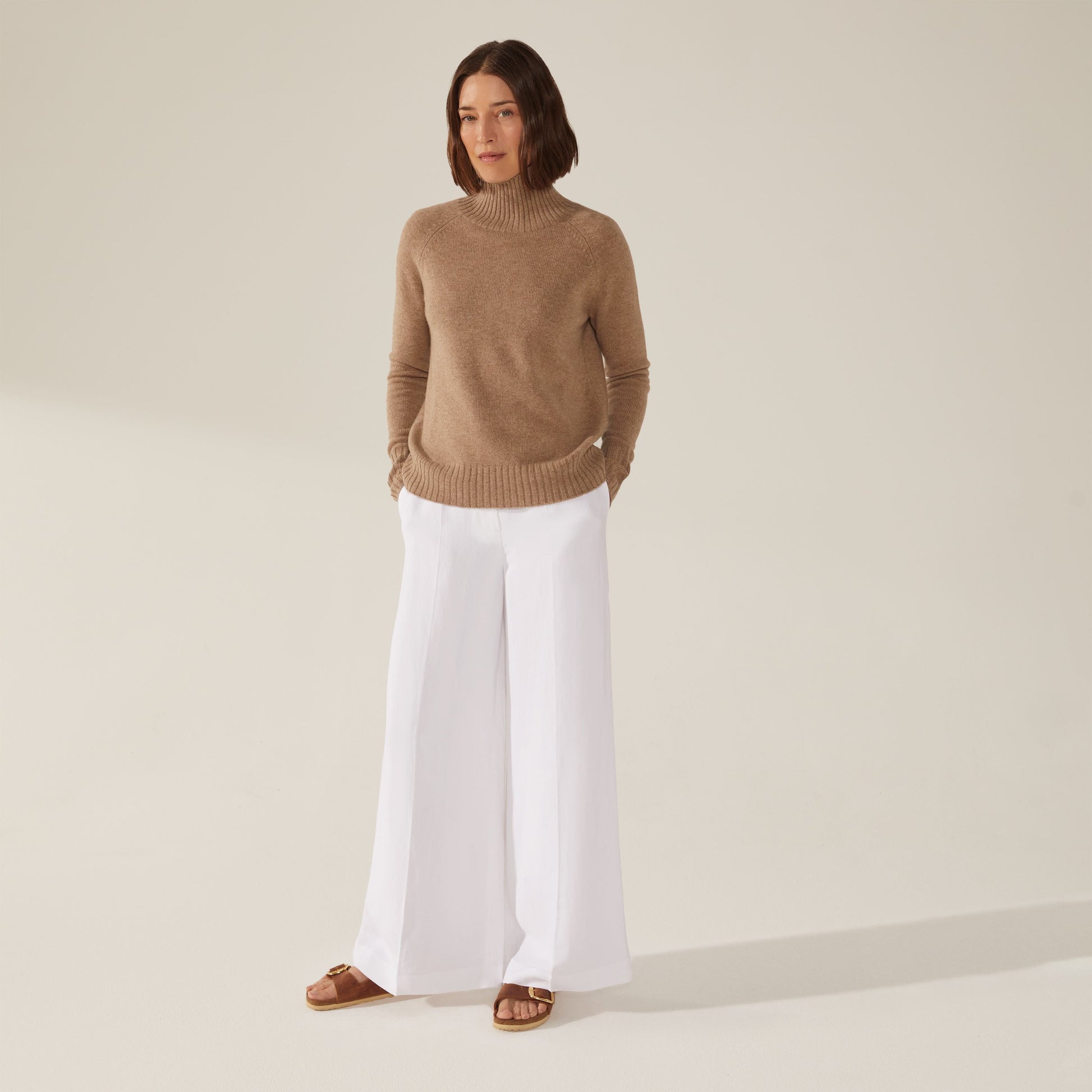 Emma Cashmere Relaxed Turtleneck Sweater