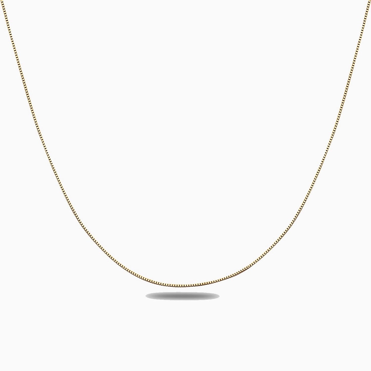 14K GOLD DAINTY BOX CHAIN NECKLACE