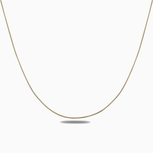14K GOLD DAINTY BOX CHAIN NECKLACE