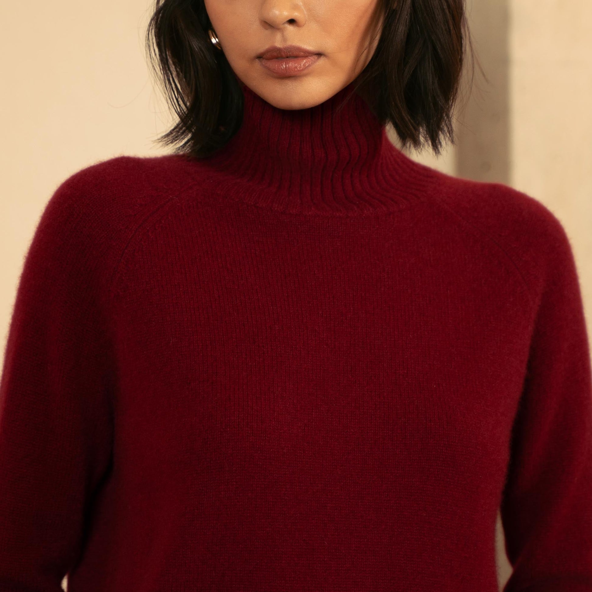 Emma Cashmere Relaxed Turtleneck Sweater