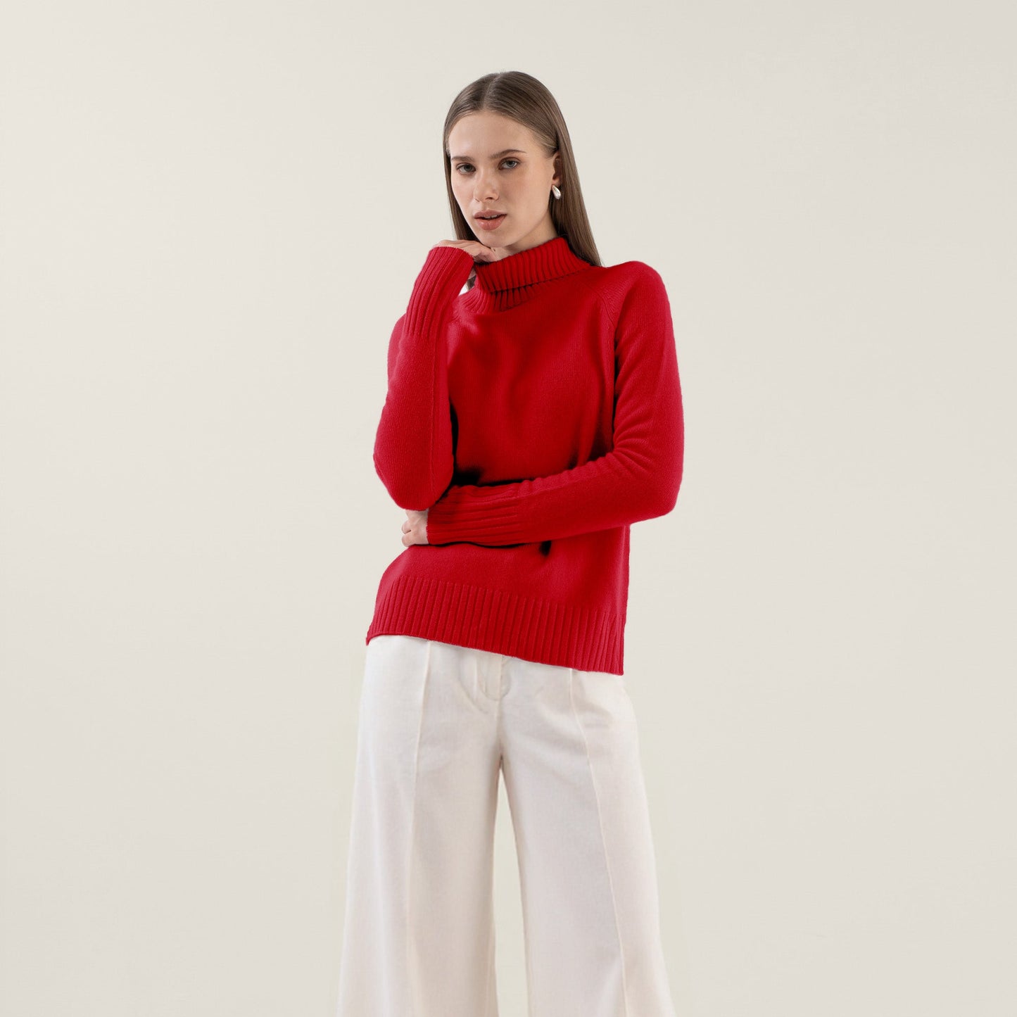 Emma Cashmere Relaxed Turtleneck Sweater