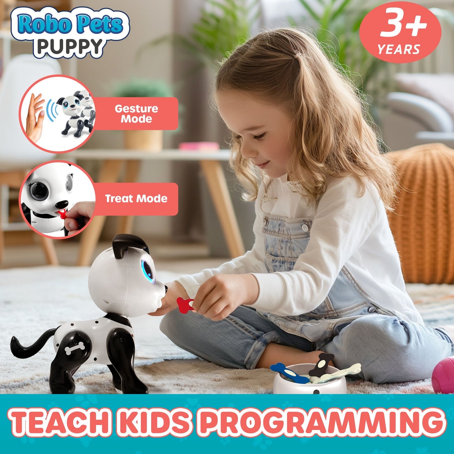 USA Toyz Robo Pets Puppy Toy - Black