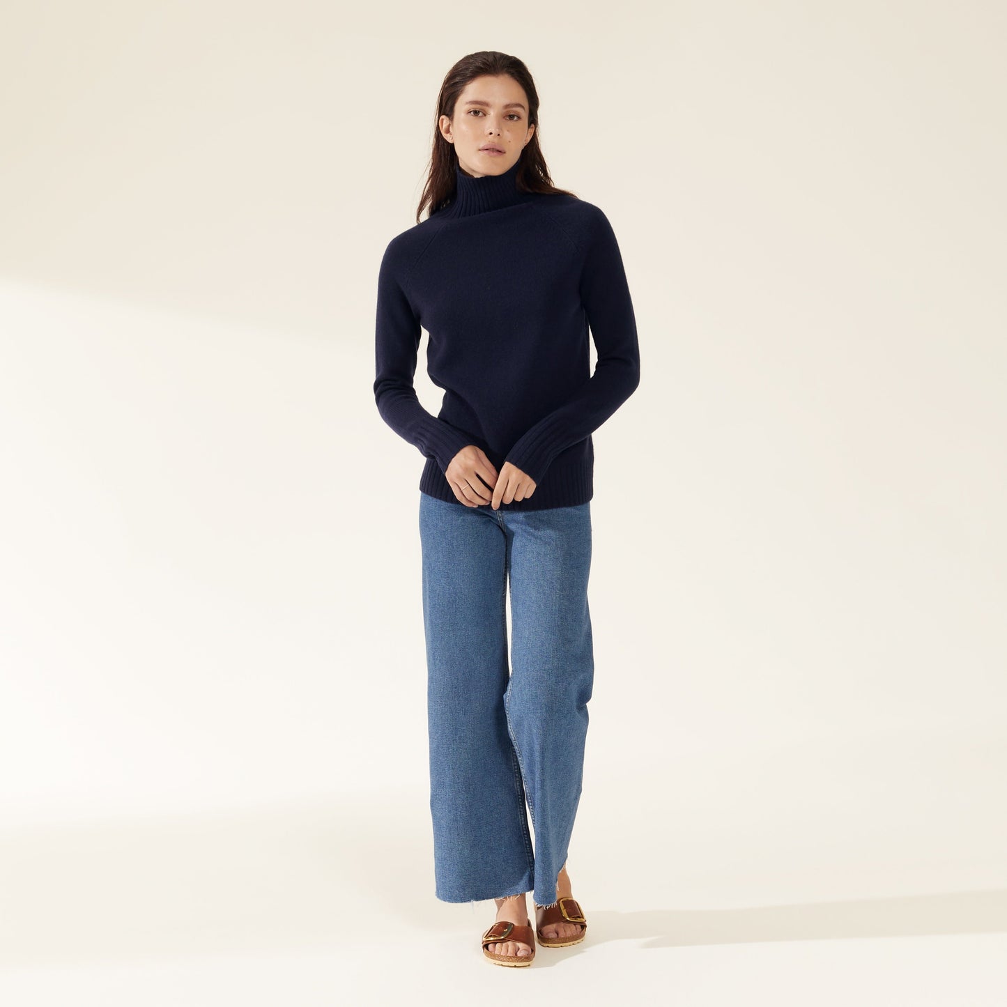 Emma Cashmere Relaxed Turtleneck Sweater