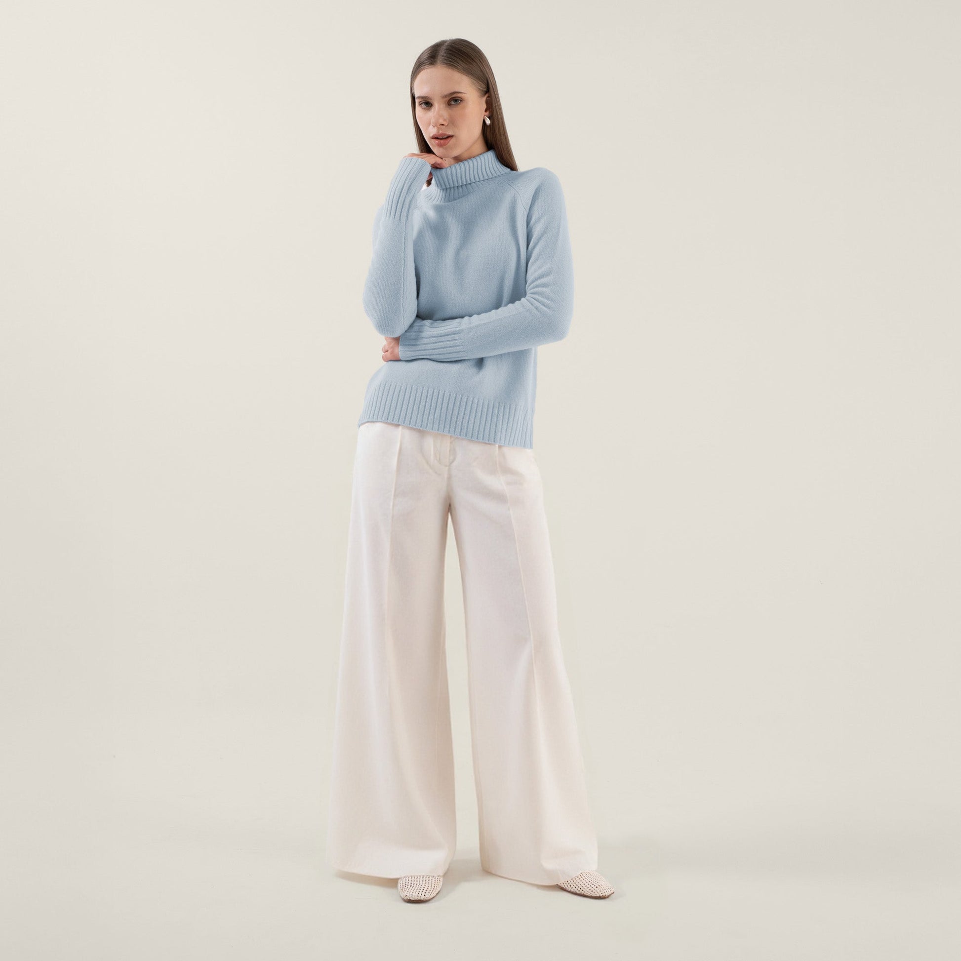 Emma Cashmere Relaxed Turtleneck Sweater