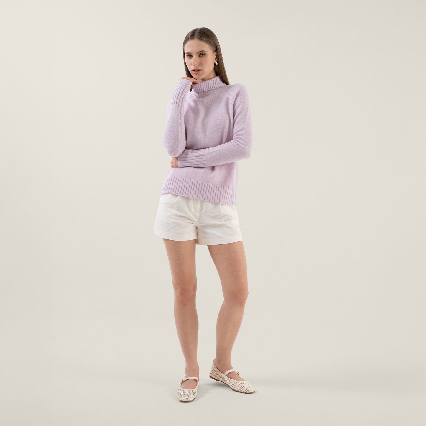 Emma Cashmere Relaxed Turtleneck Sweater