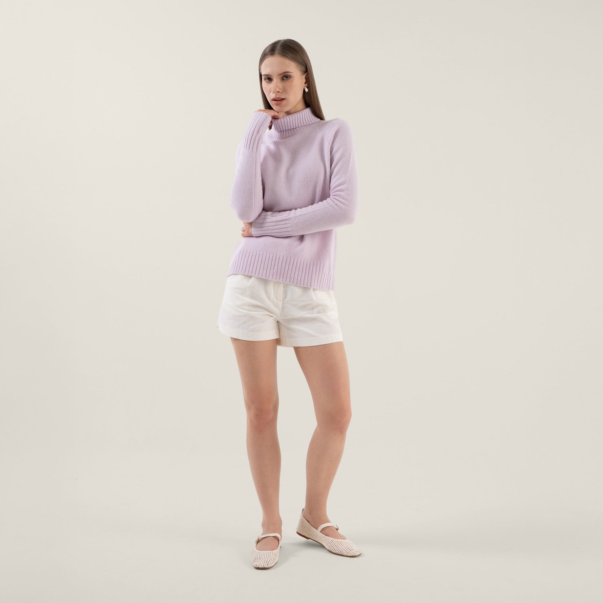 Emma Cashmere Relaxed Turtleneck Sweater