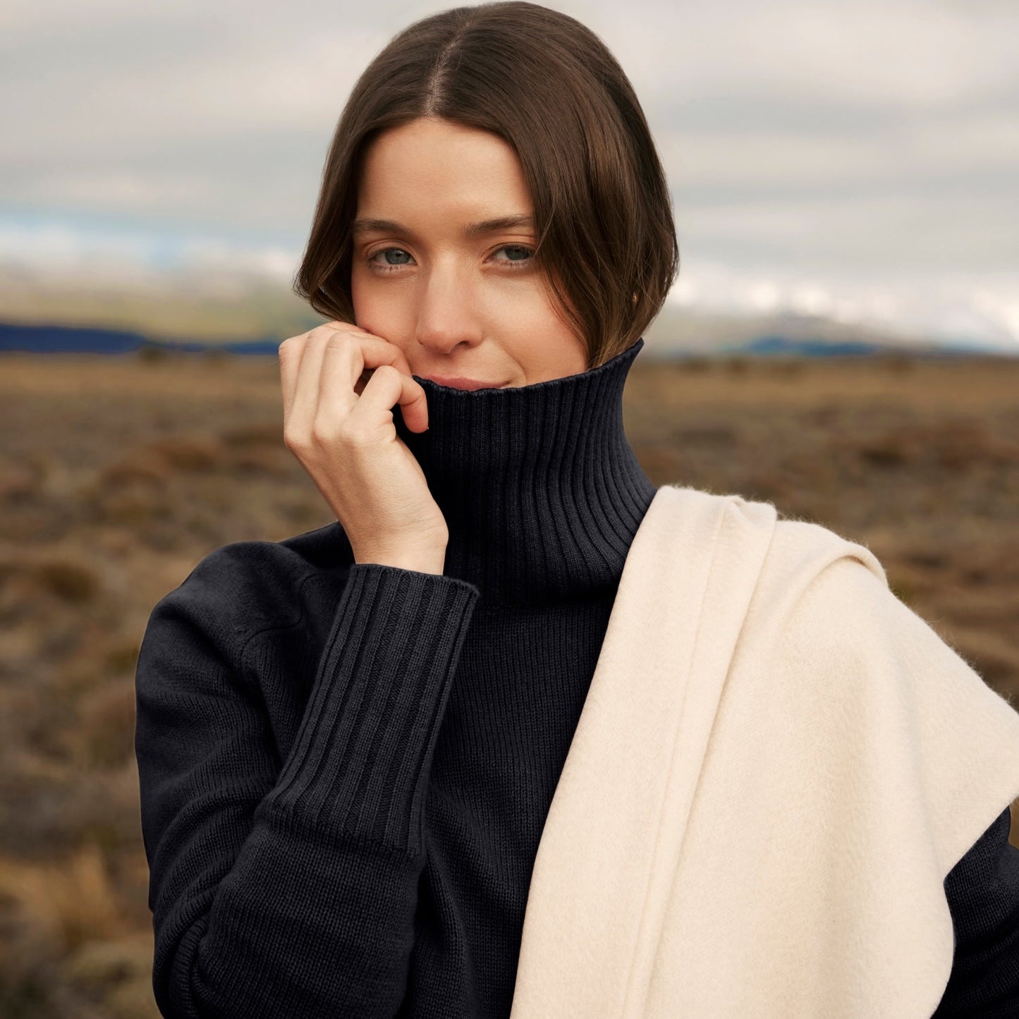 Emma Cashmere Relaxed Turtleneck Sweater