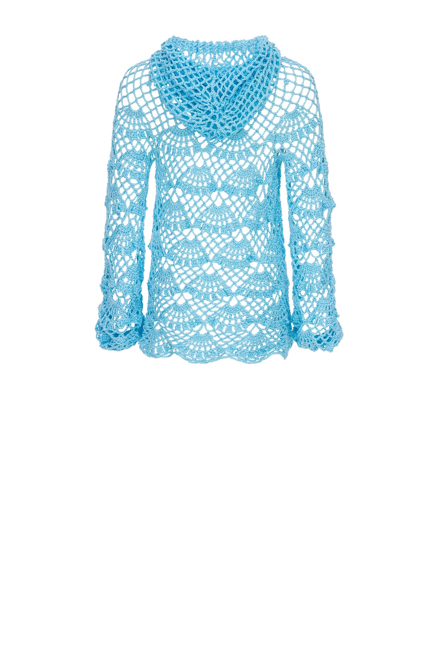 Aqua Marine Handmade Crochet Hoodie
