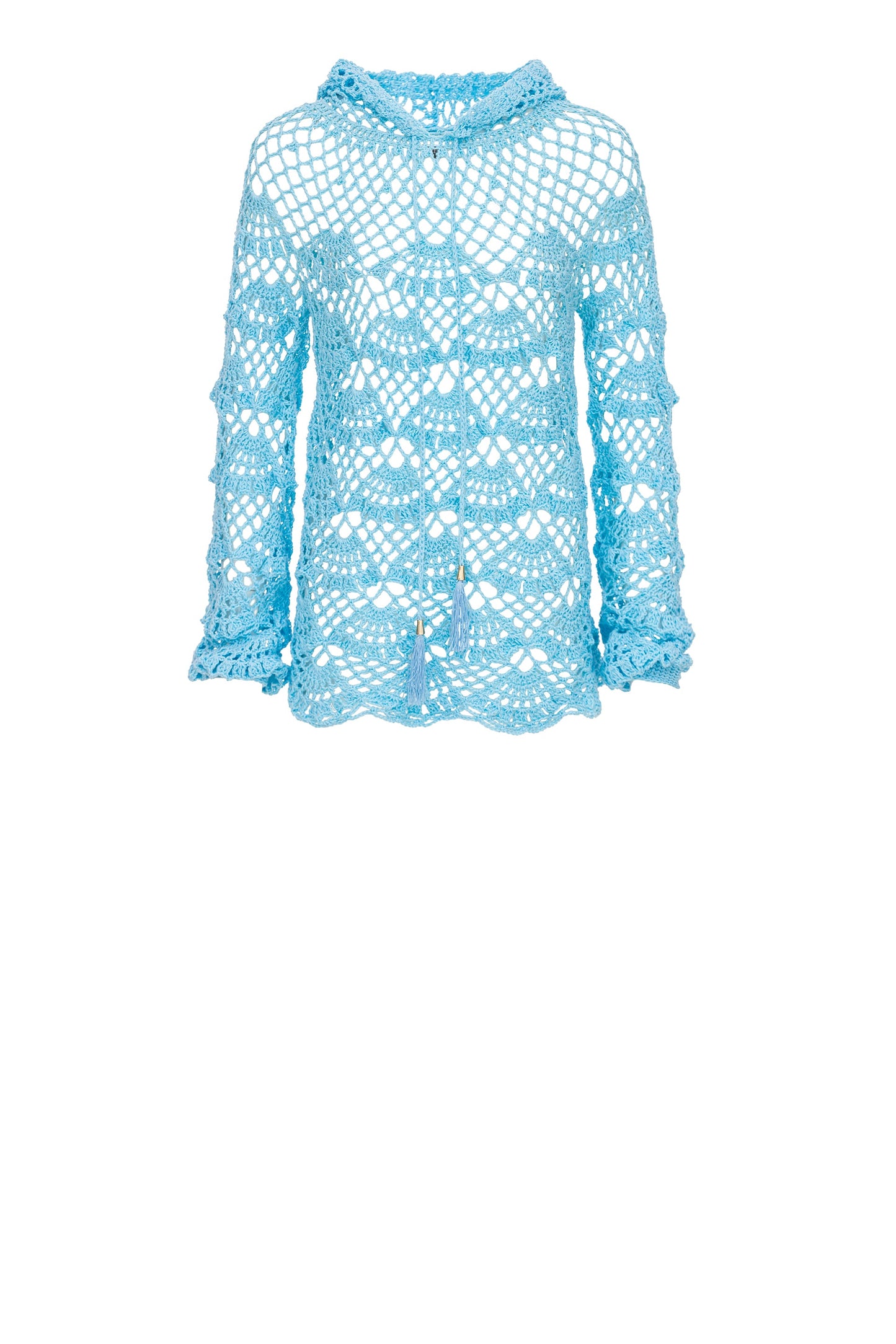 Aqua Marine Handmade Crochet Hoodie