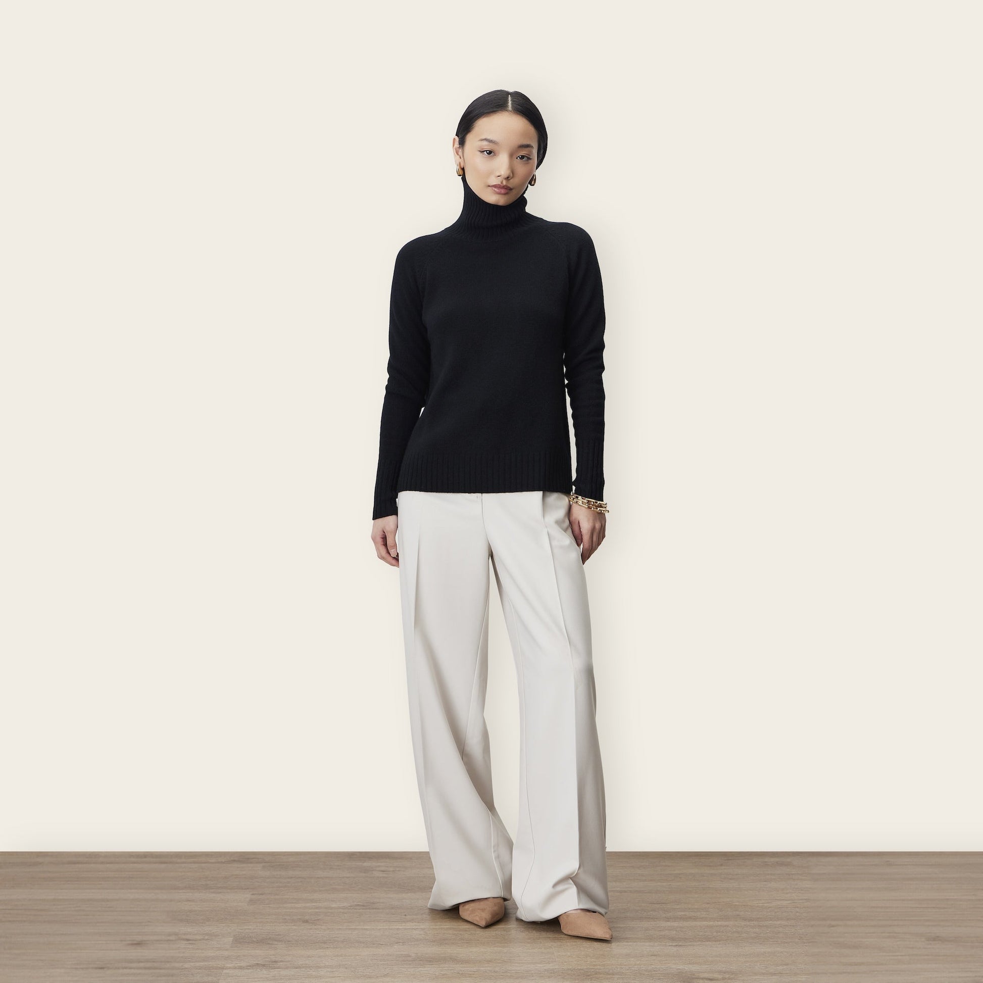 Emma Cashmere Relaxed Turtleneck Sweater
