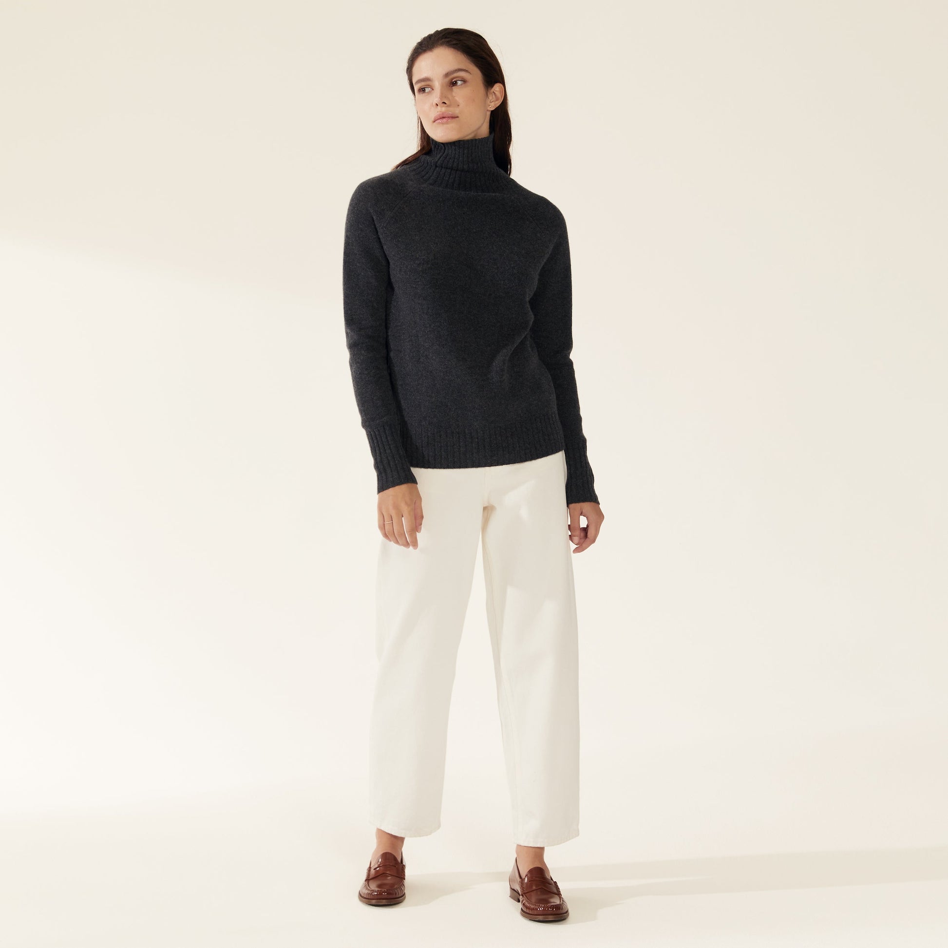 Emma Cashmere Relaxed Turtleneck Sweater
