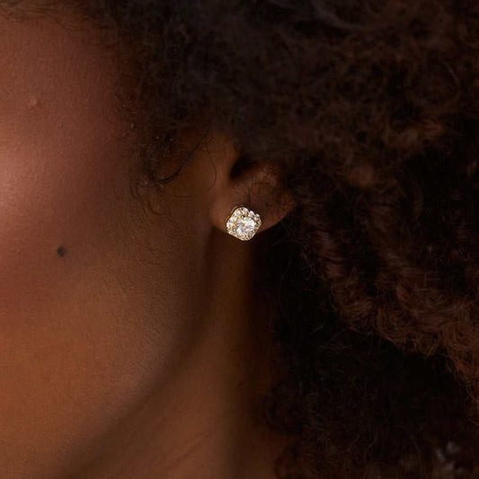 GLD Micro Clustered Diamond Earrings