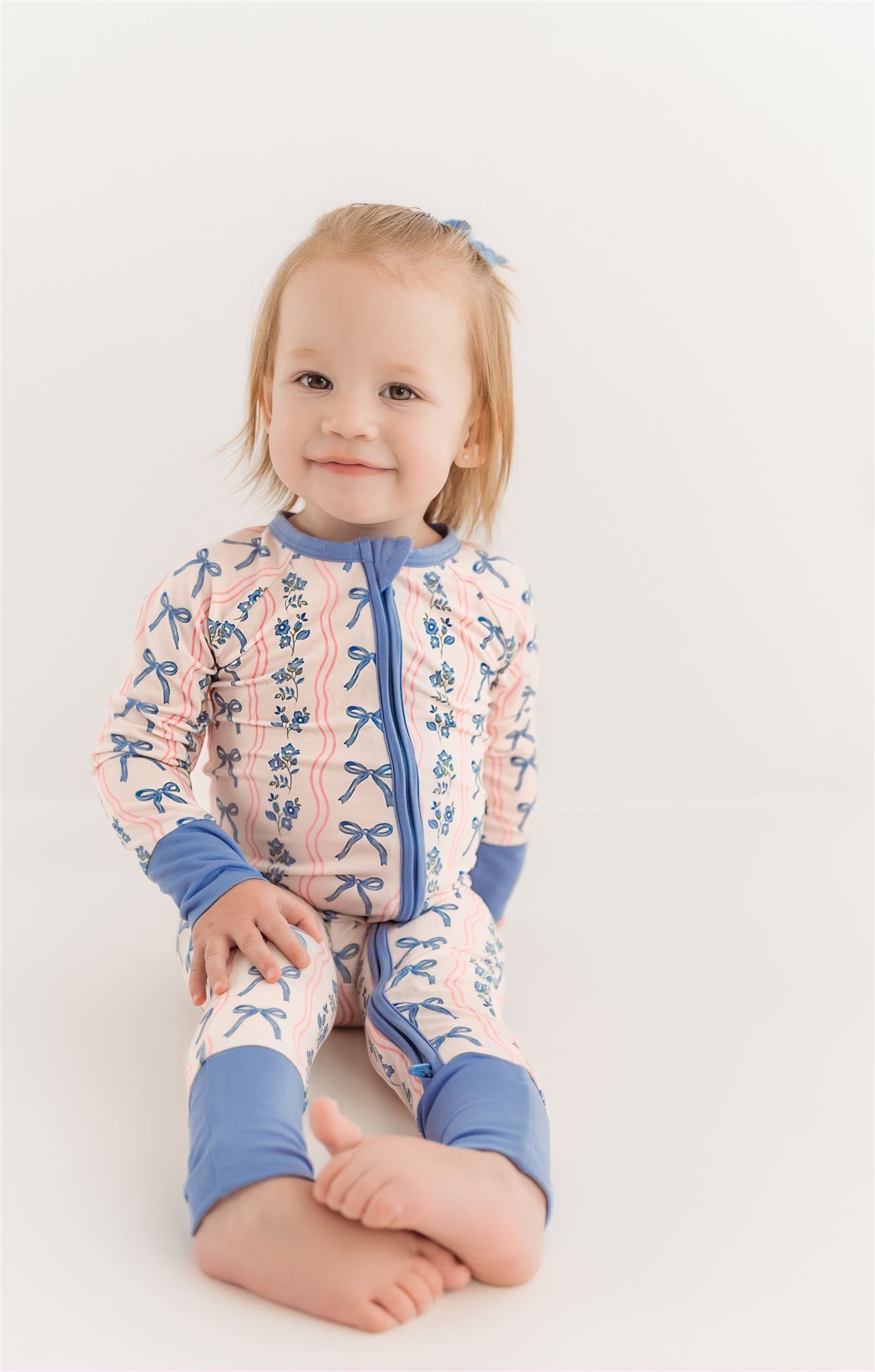 Amelia Bow Zipper Romper