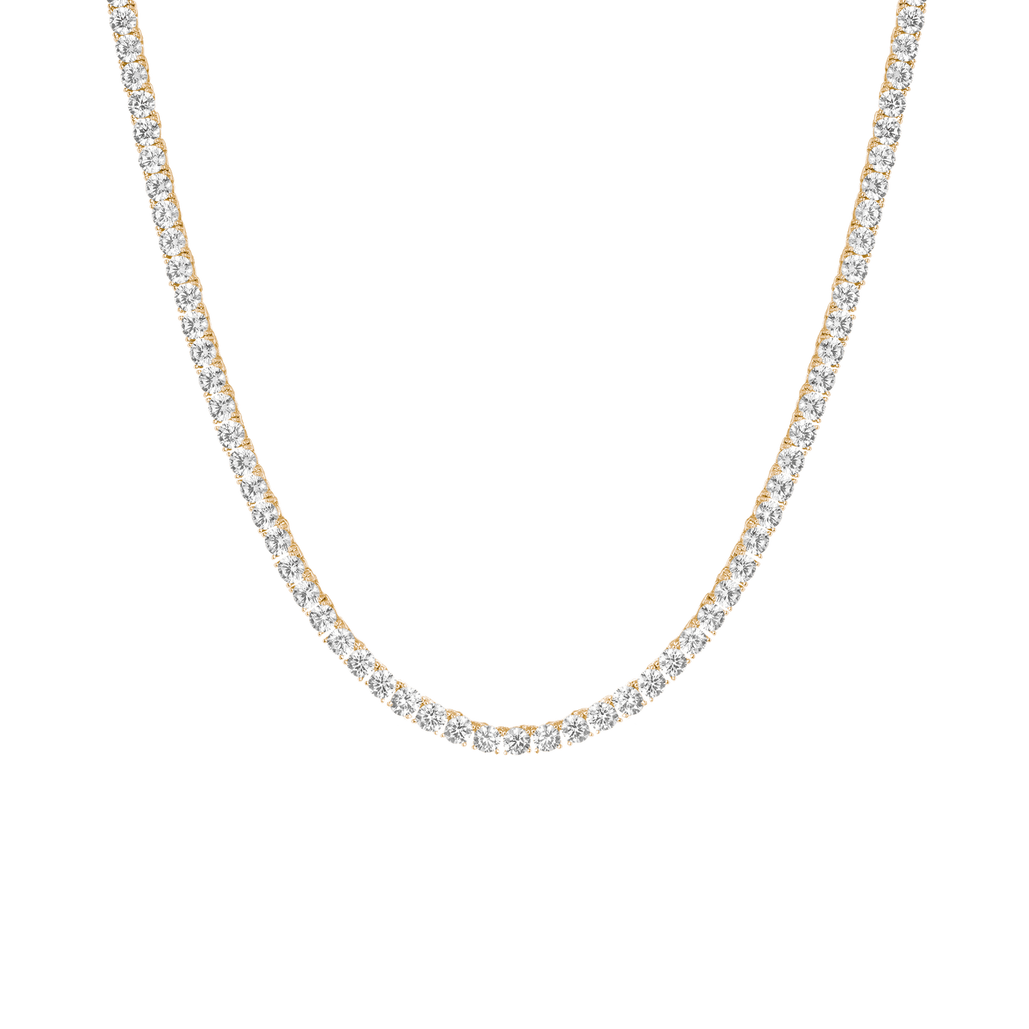 Lab Grown White Sapphire Tennis Necklace