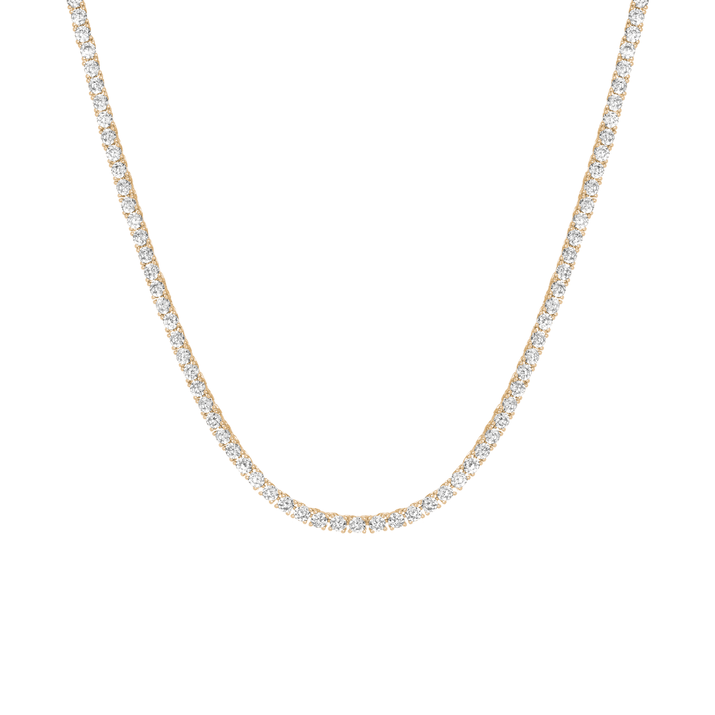 Lab Grown White Sapphire Tennis Necklace
