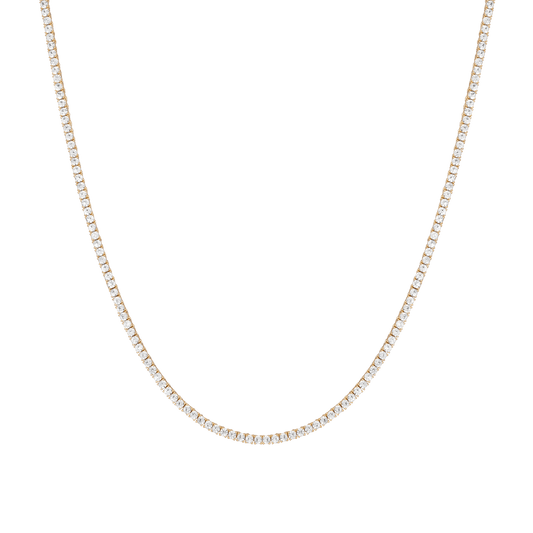 Lab Grown White Sapphire Tennis Necklace