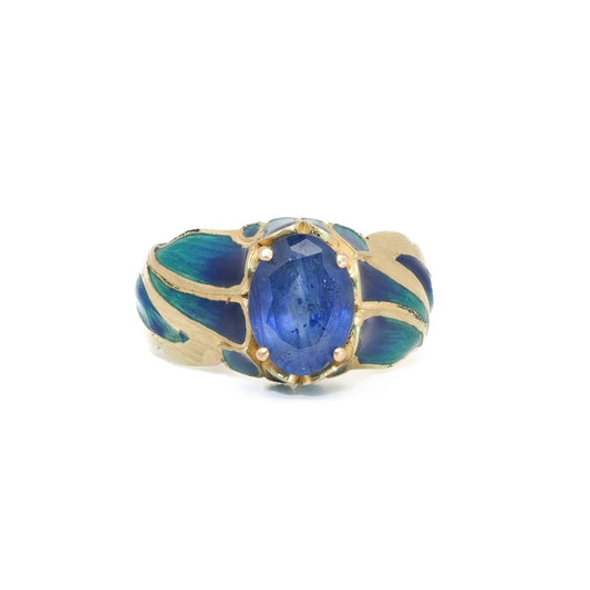 Sapphire Flame Ring