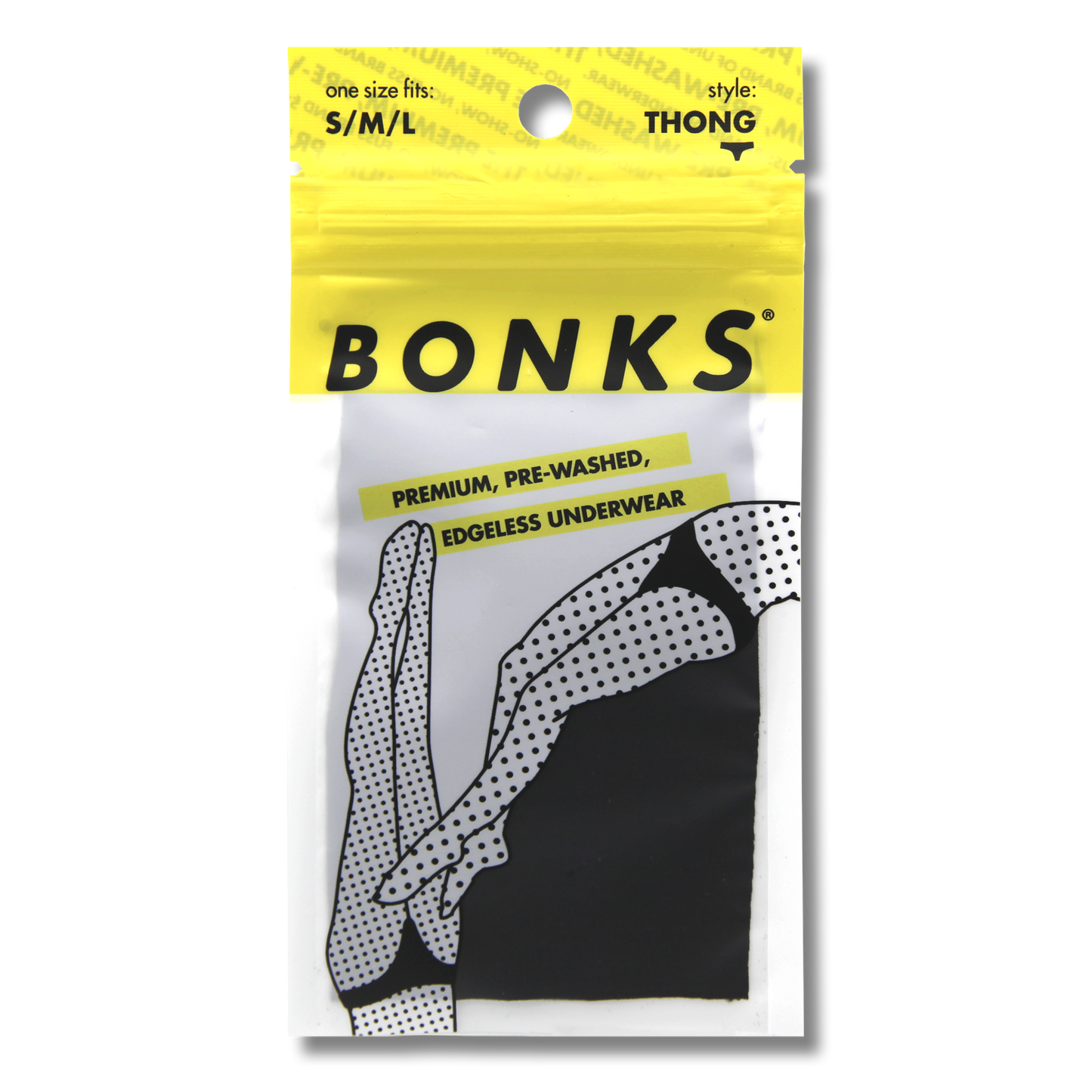Bonks: Classic Thong in Black Magic v2