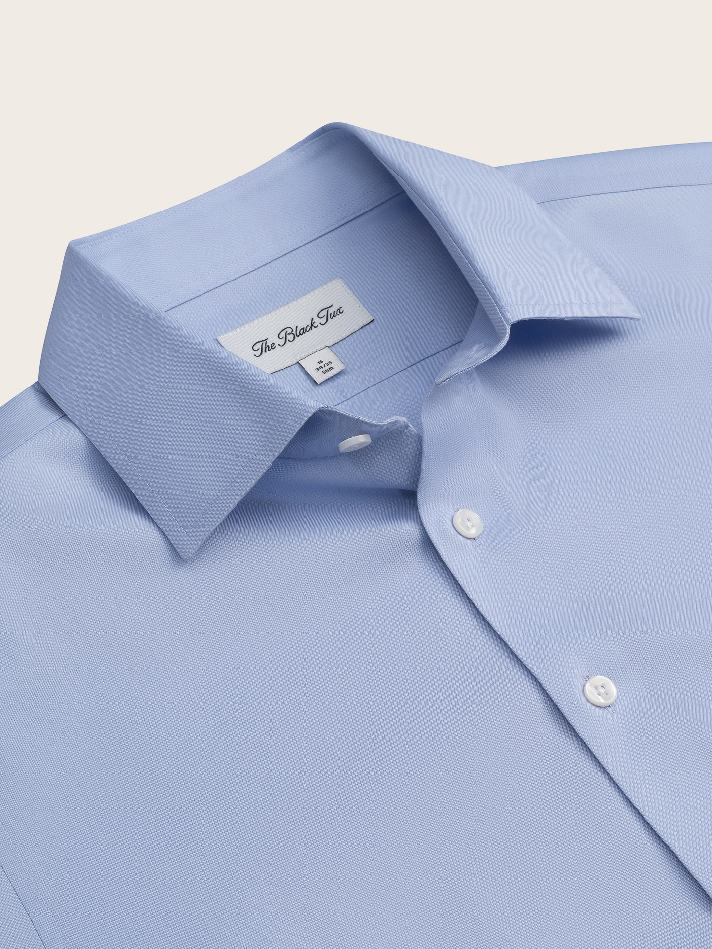 Blue Stretch Cotton Dress Shirt - Slim