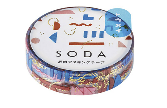 SODA transparent Masking Tape 0.4" Metallic / Parts