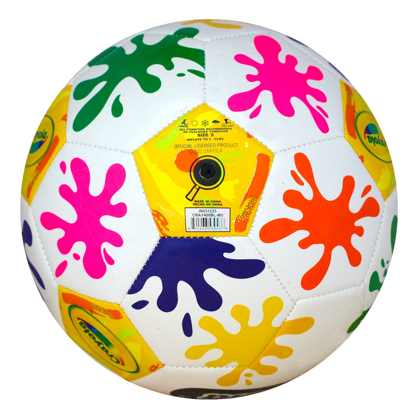 Crayola Soccer Ball CRAY400BL Size 5 - Ink Splash