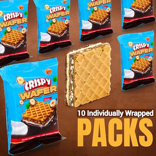 Crispy Wafers - Five Layer Crispy Wafer Squares filled with Creamy Hazelnut