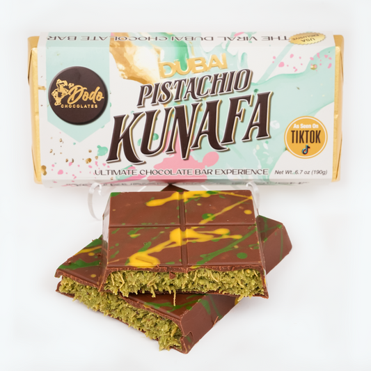 Viral Dodo Dubai Style Milk Chocolate Pistachio Kunafa Ultimate Chocolate Bar Experience