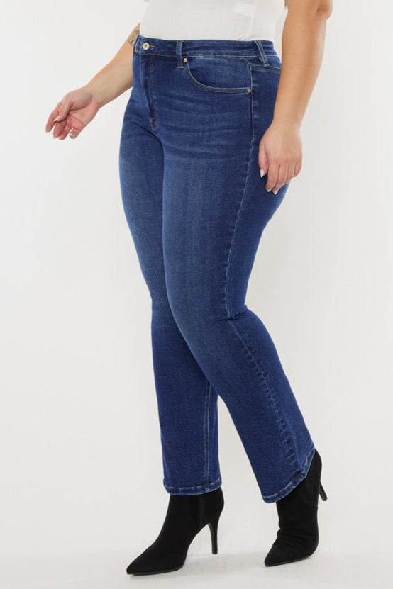 Alannah Essentials High Rise Slim Straight Leg Jeans (Plus Size)