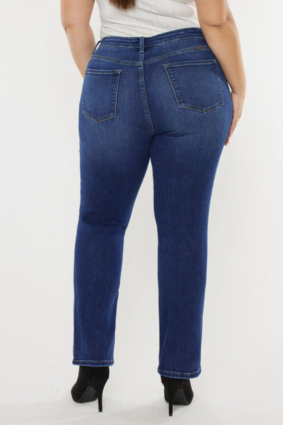 Alannah Essentials High Rise Slim Straight Leg Jeans (Plus Size)