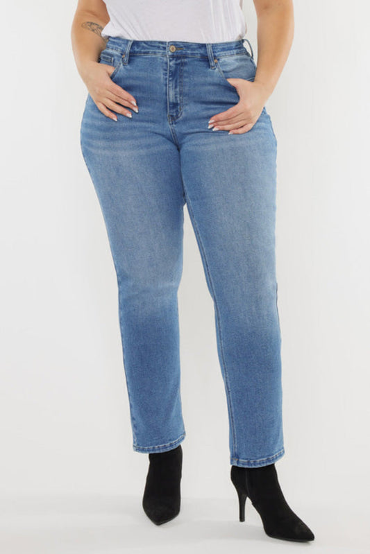 Alannah Essentials High Rise Slim Straight Leg Jeans (Plus Size)