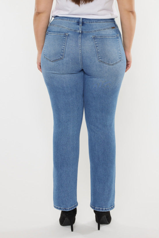 Alannah Essentials High Rise Slim Straight Leg Jeans (Plus Size)