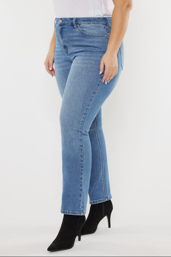 Alannah Essentials High Rise Slim Straight Leg Jeans (Plus Size)