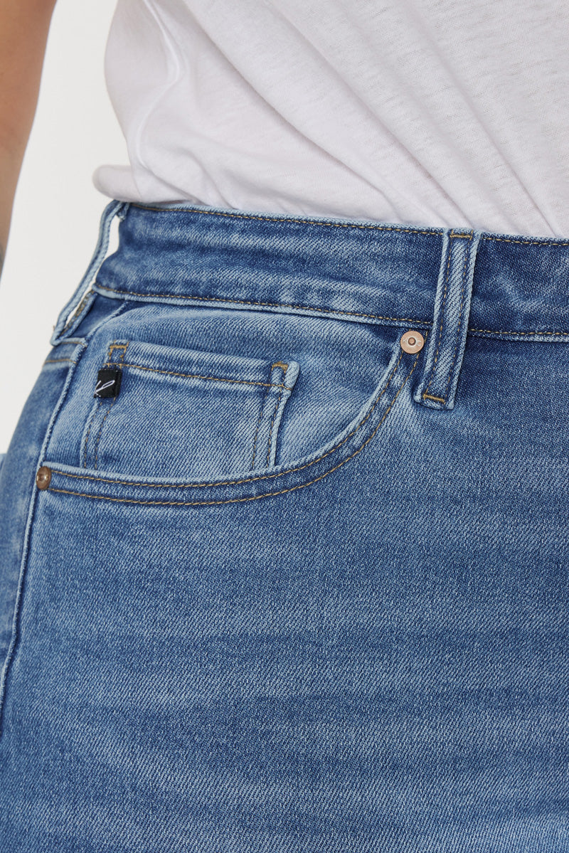 Alannah Essentials High Rise Slim Straight Leg Jeans (Plus Size)