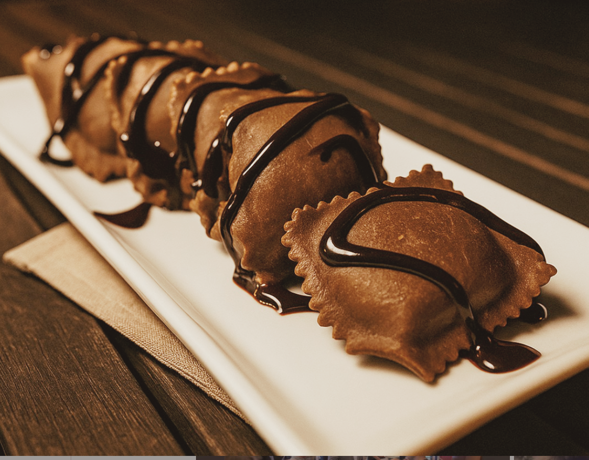 Chocolate Strawberry Cheesecake Ravioli