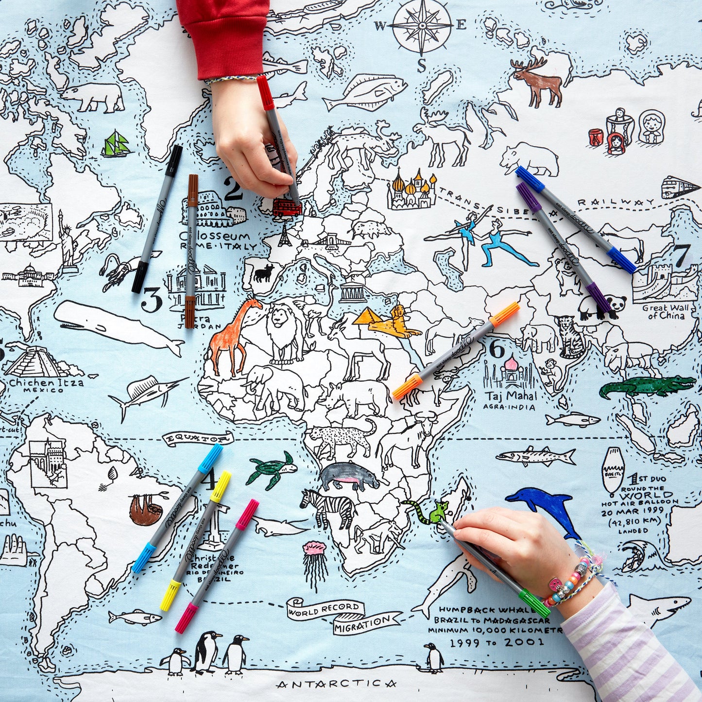 world map tablecloth
