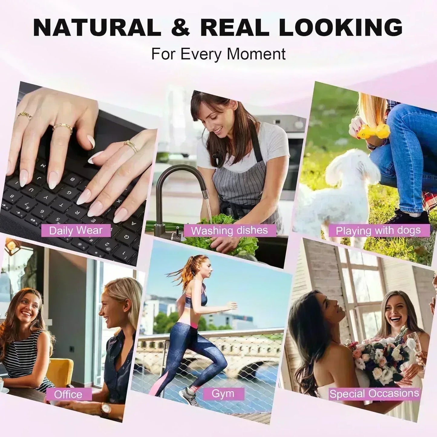 Hot Love Square Nails - Press On Nails