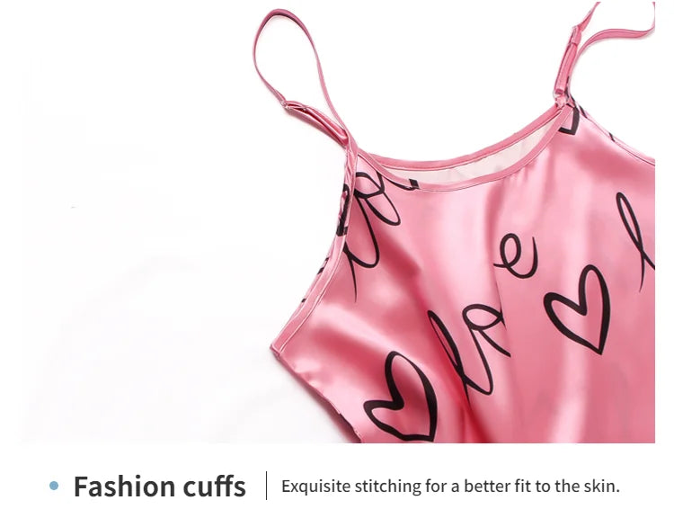 Love Pop – Pearl Satin Heart Mini Nightdress