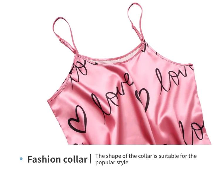 Love Pop – Pearl Satin Heart Mini Nightdress